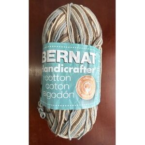 Brown & blue Bernat yarn - Earth omb (Left over)